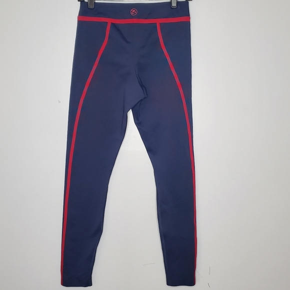 Ernest Leoty Corset Athletic Leggings Navy Blue And red Size large e. Leoty - Picture 5 of 8